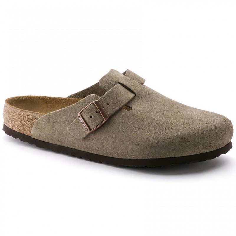 Birkenstock Boston Lit de pied souple Taupe