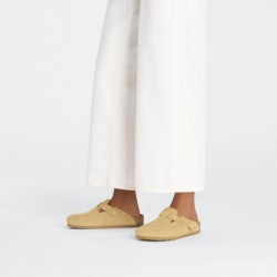 Birkenstock Boston Suède Latte Cream