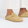 Birkenstock Boston Suède Latte Cream