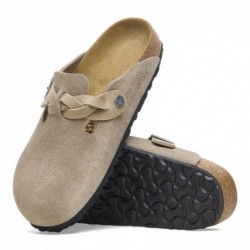 Birkenstock Boston Braided Suède Taupe