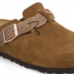 Birkenstock Boston Braided Suède Mink