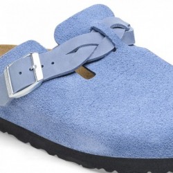 Birkenstock Boston Braided Suède Elemental Blue