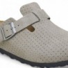 Birkenstock Boston Suède estampé Emboss Dots Stone Coin