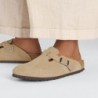 Birkenstock Boston Suède estampé Emboss Dots New Beige