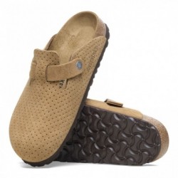 Birkenstock Boston Suède estampé Emboss Dots New Beige