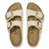 Birkenstock Arizona Big Buckle Cuir nubuck Ecru