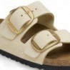 Birkenstock Arizona Big Buckle Cuir nubuck Ecru