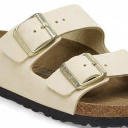 Birkenstock Arizona Cuir nubuck Soft Ecru