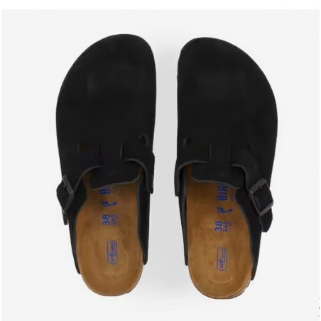 Birkenstock BOSTON SUEDE NOIR