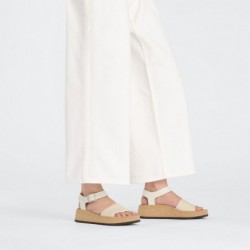 Birkenstock Glenda French Piping Cuir naturel/Synthétique Natural/White