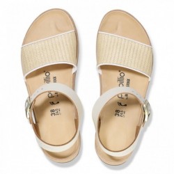 Birkenstock Glenda French Piping Cuir naturel/Synthétique Natural/White