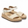 Birkenstock Glenda French Piping Cuir naturel/Synthétique Natural/White