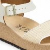 Birkenstock Glenda French Piping Cuir naturel/Synthétique Natural/White