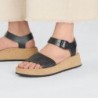 Birkenstock Glenda French Piping Cuir naturel/Synthétique Black