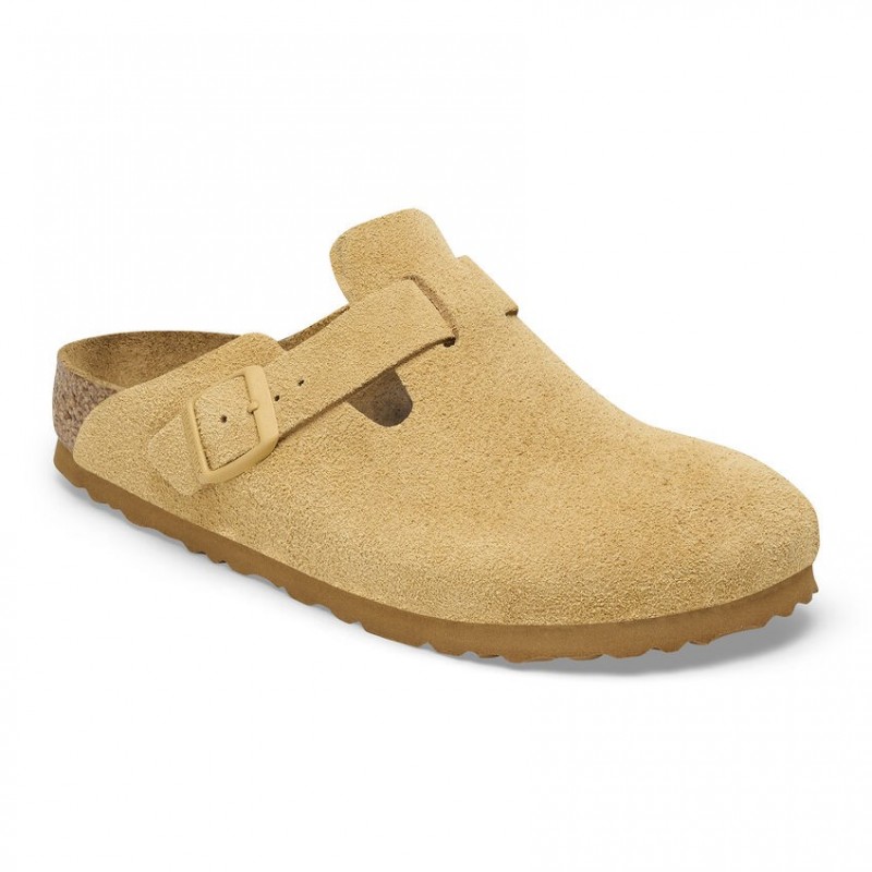 Birkenstock Boston Suède Latte Cream