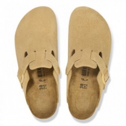 Birkenstock Boston Suède Latte Cream