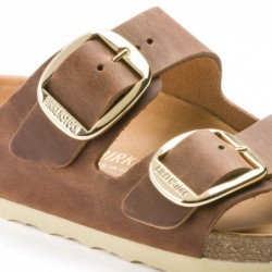 Birkenstock Arizona Big Buckle Cuir huilé Cognac