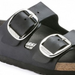 Birkenstock Arizona Big Buckle Cuir huilé Noir