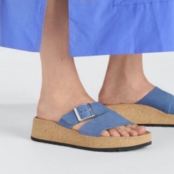 Birkenstock Almina Cuir nubuck Bleu