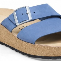 Birkenstock Almina Cuir nubuck Bleu