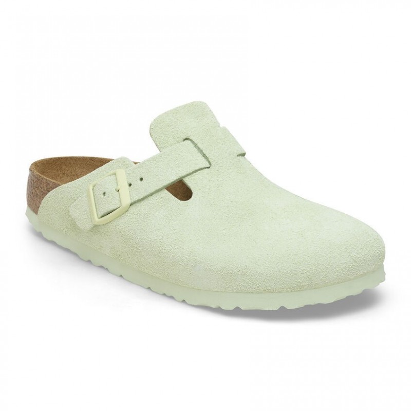 Birkenstock Boston Suède Faded Lime