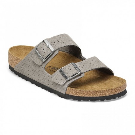 Birkenstock Arizona Suède estampé Emboss Dots Stone Coin