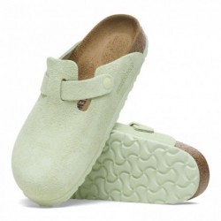 Birkenstock Boston Suède Faded Lime