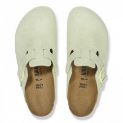 Birkenstock Boston Suède Faded Lime