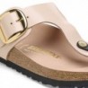 Birkenstock Gizeh Big Buckle Cuir naturel verni New Beige