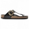 Birkenstock Gizeh Big Buckle Cuir naturel verni Noir