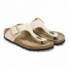 Birkenstock Gizeh Big Buckle Cuir nubuck Ecru