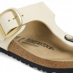 Birkenstock Gizeh Big Buckle Cuir nubuck Ecru