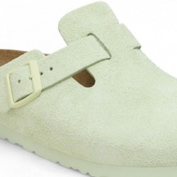 Birkenstock Boston Suède Faded Lime