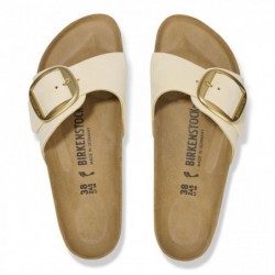 Birkenstock Madrid Big Buckle Cuir nubuck Ecru