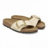 Birkenstock Madrid Big Buckle Cuir nubuck Ecru