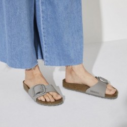 Birkenstock Madrid Big Buckle Cuir nubuck Dove Gray