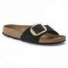 Birkenstock Madrid Big Buckle Cuir nubuck Noir