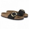 Birkenstock Madrid Big Buckle Cuir nubuck Noir