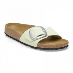 Birkenstock Madrid Big Buckle Cuir nubuck Faded Lime