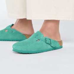 Birkenstock Boston Suède Vert numérique