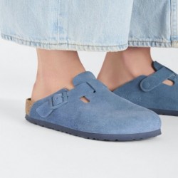 Birkenstock Boston Suède Elemental Blue